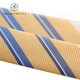 T / vingt ans Style Italian Fashion Business Tie Blue Blue Striped Men's Suit's Parition Forme Mariage Twill Orange Tie + Tie Clip + Broche Troo