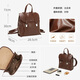 
Yierkang backpack for women's new backpack large capacity travel light bag light casual high-value college student schoolbag dark brown