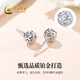 CHINA GOLD rhombus bead PT950 platinum earrings for women platinum ear piercing birthday gift for girlfriend and wife platinum weighs about 1.4g SF straight hair/branded gift box