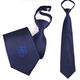 New style security tie security tie security tie navy blue knot-free zipper security lock clip men's security door security tie