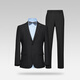 Heilan House (HLA) suit men's spring and autumn slim-fit imitation wool suit fashion brooch commuting professional tops men's suit black 56 (suit + pants) 165A /84A (44A) recommended 51~56kg