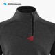 KLATTERMUSEN Climbing Rat 10056 Hugo Women's Half Zipper Pullover Hoodie-Huge 1/2 Zip Sweater W's 962/Raven/Russet Black/Russet XS
