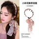 Songchuang Mengyu Pastoral Style Floral Tooth Comb Streamer Headband Women 2025 New Fairy Atmosphere Silk Scarf Braided Hair All-in-One Hair Accessory Floral Streamer Headband Purple Yellow