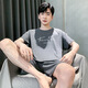 康诺顿（CONNORTON）男士睡衣男夏季短袖棉质男款夏天薄款男生可外穿大码家居服 HD9928 L