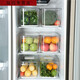 Caja de almacenamiento de refrigerador de Sanqihu Caja de almacenamiento especial Frescura de frescura Fruits, vegetales, carne, cesta congelada refrigerada de cocina Food 4881.Pet Hand-Small con tapa 3 piezas