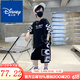 Disney Boys 'Suit 2025 Summer New Internet Celebrity Traje Un conjunto completo de camisetas para niños, set de dos piezas de gran tamaño mediano, de niños grandes, de manga corta blanca [So Suit]#687 150 Adecuado para una altura de aproximadamente 140