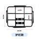 惠卓电动车货架外卖箱后尾架餐箱托架底座铁固定架加粗外卖架子SN9856 加粗平板款53/43长期骑手