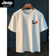 JEEP SPIRIT trendy brand short-sleeved T-shirt men's printed half-sleeved loose T-shirt Xinjiang cotton comfortable and versatile trendy five-point sleeve clothes men's black JSW9923 M suitable for 90-108Jin [Jin equals 0.5 kg]