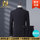 NASAWASSUP high-end luxury spring and autumn suit men's business formal wear casual two-piece suit striped suit wedding dress black and white strip L