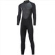 Big Tuan Xiaoyuan 5mm long-sleeved warm wetsuit men's one-piece sun protection waterproof female snorkeling suit surfing cold protection swimming and diving upgraded model classic one-piece black + diving socks S S size 80-95Jin Jin is equal to 0.5 kg