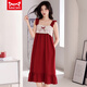 
Cat Man MIIOW nightgown Women's summer pure cotton thin sleeveless suspender pajamas suit wedding festive natal D9906 M