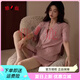 Yalu pajamas for women summer with breast pads Modal short-sleeved shorts lace cardigan loose large size home wear set WX-3527 green with breast pads M 80-100Jin Jin is equal to 0.5 kg