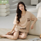 Mengxinsheng Brand Pure Cotton Pajama для женщин в летних шортах с короткими рукавами.