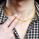 Dianzhao Old Phoenix Gold Store Pure Necklace 9999 Clavicle Chain Men's Wearable Versatile Gold Chain Length 45cm 4.69g
