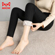 MiiOW silk cotton pants for women to wear in winter, thickened large size, high waist, slimming leggings, new velvet warm pants for small feet, silk-filled lamb lining 2XL recommended 105-120 Jin Jin is equal to 0.5 kg