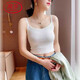 LangSha brand threaded cotton camisole women's outer summer top bottoming shirt soft cotton short anti-exposure tube top white without breast pad 1 piece XL (118-125Jin Jin equals 0.5kg)