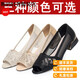 Zhizhuwang clair luxe en cuir authentique en cuir creux sandales féminines semelles douces chaussures de poisson chaussures de poisson chaures d'âge d'âge moyen