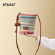 Sábado Bolsa para mujeres 2025 Nuevo Bolso de cubo de arco irbow Bolso Dopamine Bolso de teléfono móvil Fashion One-Hohor Crossbody Straw Bague