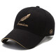 MPPMCK hats for men and women for all seasons, new peaked caps, Korean style trendy outdoor casual fashion feather embroidery versatile stick, feather style black
