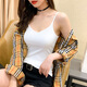 
Mo Xiasang sleeveless top new women's white small suspender vest with summer and fashionable T-shirt vest 3892 white L