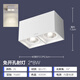 OPPLE LED spotlight ceiling light hole anti-glare spotlight living room double-headed barrel square Lingzhong III surface-mounted grille double-headed light ceiling installation 2*8W-white