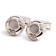 Nosskiss Französisch Hemd Manschettenknöpfe Männer schwarze Katzenaugen Auge Plattierung Gold Strass für Geschäfte Cufflinks Custom Birthday Geschenkgeschenke Katze Eye Eye Plating Roségold Geschenkbox