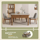 
Mark wood and good product solid wood dining table retractable table and chair combination light luxury rock board household 688# log color 1.2m table + octagonal chair *8