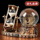 Gongzi Yu Pen Holder Crystal Ball Music Box Hourglass Music Box Ferris Wheel Glow Glass Ball Ornaments Gifts for Friends Girls 1047 Gold (No Lighting and No Music) Product Safety Packaging