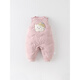 Nanny Goose KIDS Baby Overalls Winter 2025 New Cute Korean Version Sweet Cartoon Baby Girl Climbing Down Jacket Set Warm Pink Single Pants 73 cm