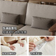 Xiaomuwo Sofa Songs Ästhetik Volles Massivholz-Sofa Wohnzimmer 2025 Neues kleines Wohnungssofa Kombination Schwarz Walnuss Gerade Drei-Personen-Kombination