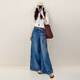 MeiYANG (MEIYANG) Jasmine Snow Sweater [White Moonlight 2] Half Hollow Long Sleeve Shirt Beibai M