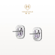 MONOLOGUE New Product Monologue Europa Rhapsody Platinum Rose Amethyst Earrings MJ24 Gift Premium Platinum Rose Amethyst Earrings Pair