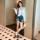 MeiYANG (MEIYANG) Jasmine Snow Sweater [White Moonlight 2] Half Hollow Long Sleeve Shirt Beibai M