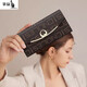 Känguru [Leichte Luxusmarke] Lange Wallet Women's New Fashion Multi-Card-Kupplungsmünze Münzklammhülle Kaffeefarbe