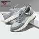 Sept Wolves Chaussures masculines Mesh Breaspable et Chaussures décontractées à l'épreuve des odeurs pour les chaussures de marche pour hommes NOUVELLES chaussures de sport à lacets Softs Sole Sole Grey 9922 38