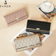 Golden Fox (Foxer) Cowide Damen Brieftasche große Kapazität Langkartentasche Geld Kicker