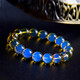 Nine Color Cloud Purified Water High Blue Mexican Blue Amber Bracelet Women's Men's Bracelet Single Circle Amber Jewelry Bracelet Purified Water Blue Amber 10mm