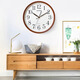 Guten Mute Wall Clock Salon Round Household Quartz Clock GT3882-2 Dark Brown [34 * 34 * 5cm]
