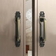 Mi Hong light luxury retro wooden door pull hand Chinese antique bronze and zinc alloy double door sliding door wardrobe 3923-Mid-Qingqing ancient length 215