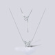 Saturday Fortune (ZLF) PT950 platinum necklace for women, car flower, shiny surface, exquisite butterfly chain pendant for girlfriend 40+5cm-4.18g
