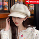 Dorain woolen octagonal hat women's autumn hat Japanese style literary retro face-showing beret painter hat off-white