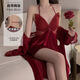 Gui Ruo (GUI RUO) Gui Ruo sous-vêtements en automne et hiver sexy en velours arrière plus pur et purement purement de nuit 3879 Black (robe extérieure + ceinture, toute taille