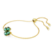 Swarovski clover gold-plated bracelet green for men and women, green F brand original box (random color)