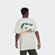
adidas loose printed pure cotton sports top round neck short-sleeved T-shirt men's summer adidas Clover Hanyu White M