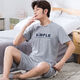 Ttpmer Pajamas para algodón de verano de hombres de algodón de verano para hombres, talla grande de algodón grande, delgada jóvenes chinos de la juventud casual del hogar, se puede usar fuera de 9928 [H del traje de pantalones cortos de manga corta para hombres] 175 L [recomendado 100-130 Jin [Jin equivale a 0.5 kg]]