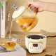Mini fully automatic health pot tea kettle for stewing, all-in-one tea kettle, kettle, office small all-glass flower teapot, thermostatic kettle for one person, 2025 new kettle, smart model + automatic heat preservation 0.65L + glass tea leakage
