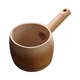 Yusenyi bathtub kitchen ladle wooden ladle large bath household bath spoon rice spoon water bleaching wooden spoon solid bath bucket wooden spoon water spoon