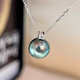 Fat Donglai same style Tahitian pearl pendant seawater black pearl malachite green pendant 18 9-10mm malachite green