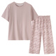 Modal Cotton Pyjamas für Frauen im Sommer 2025 Neue kurzärmelige, dünne Mutter mittleren Alters großer Sommereiseis-Heimkleidung für Frauen DM13807 L (165): Es wird empfohlen, 100-120 Jin zu tragen [Jin gleich 0,5 kg]
