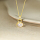 Saturday Fortune S925 Chalcedony Necklace Women's Lucky Bag Pendant Birthday Gift J0614164 40+5cm